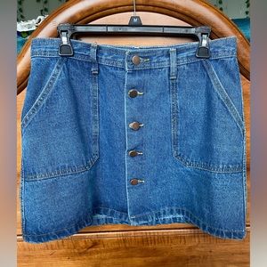 Denim skirt, button up, size large. YIMEIXUAN Jeans